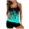 thumbnail image 1 of Rciityk Bathing Suits for Women Summer Casual Modest Tankinis Swimsuits Two Piece Swim Tank Top with Boy Shorts - Summer Savings Clearance, 1 of 4