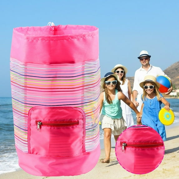 Rciityk Beach Toy Large Mesh Beach Bags, Beach Vacation Essentials for Kids, Seashell Bag for Holding Shells Pool Bag Swimming Accessories for Kids