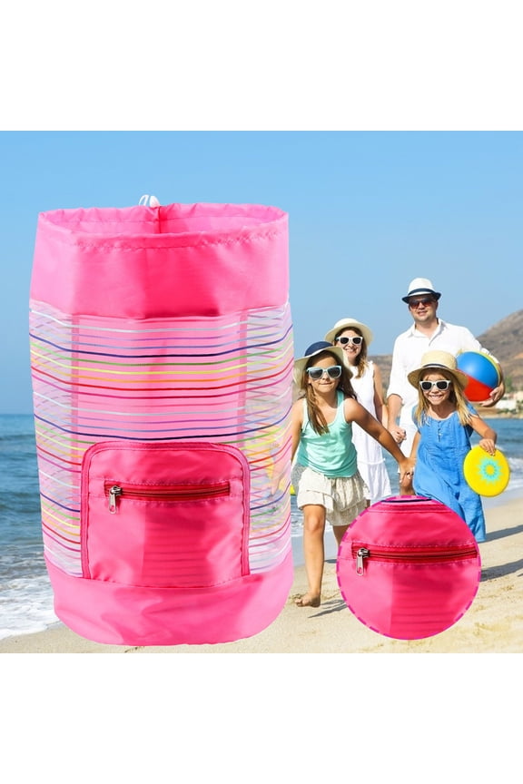 Beach Toy Large Mesh Beach Bags, Beach Vacation Essentials for Kids, Seashell Bag for Holding Shells Pool Bag Swimming Accessories for Kids