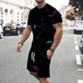 thumbnail image 1 of Rciityk Black Men's 2 Pieces Short Sets Cotton Shirts Short Sleeve Casual Beach Shorts Summer Sports Travel Yoga Outfits, 1 of 5
