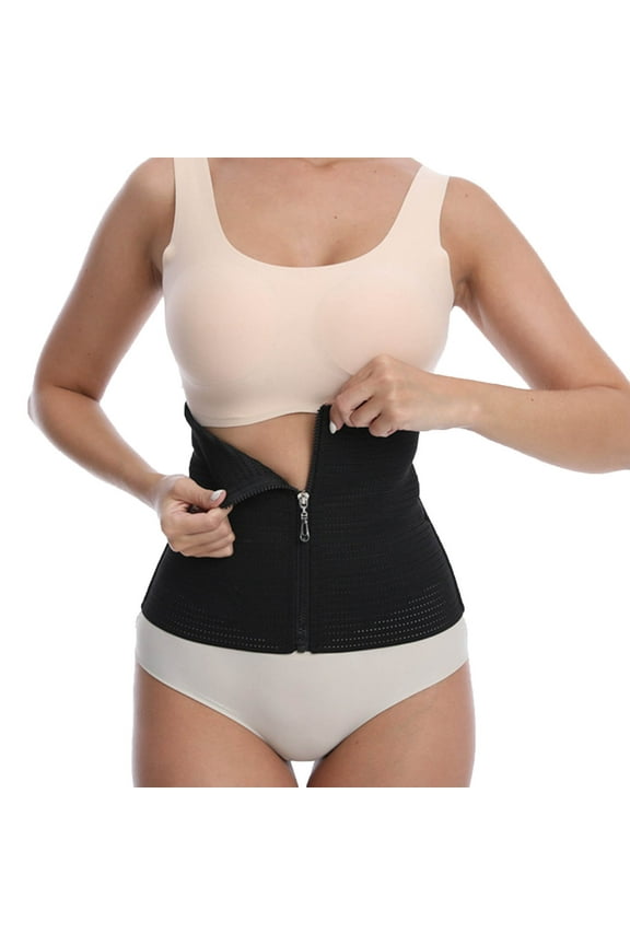 Black Waist Trainer Corset Shapewear for Women Tummys Control Cincher Body Shaper Girdle