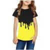 Rciityk Boys Girls Shirts Summer Clothes Casual Short Sleeve T-Shirt Toddler Kids Round Neck colour blocking Tee Tops for 4-5 Years