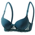 thumbnail image 1 of Rciityk Bras for Women Push Up Underwire T-Shirt Bra Comfortable Support Lace Bra Solid Color Convertible Straps Daily Bras, 1 of 2