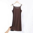 thumbnail image 1 of Rciityk Camisole Nightgowns for Women Soft Comfortable Sleeveless Sleep Dress Solid Color Non-Transparent Inner Dress Bottom, 1 of 3