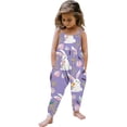 thumbnail image 1 of Rciityk Easter Toddler Girls Halters Backless Romper Kid Jumpsuit Pants Ones Piece Bunny Eggs Printing Sleeveless Strap Playsuit with Pocket - 4-5 Year, 1 of 7