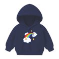 thumbnail image 1 of Rciityk Girls' Boys' Fashion Hoodies & Sweatshirts Winter Fleece Rainbows Printed Long Sleeve Pullover Tops Fashion Casual Loose Lightweight Sweaters - Fall/Winter Savings Clearance, 1 of 2