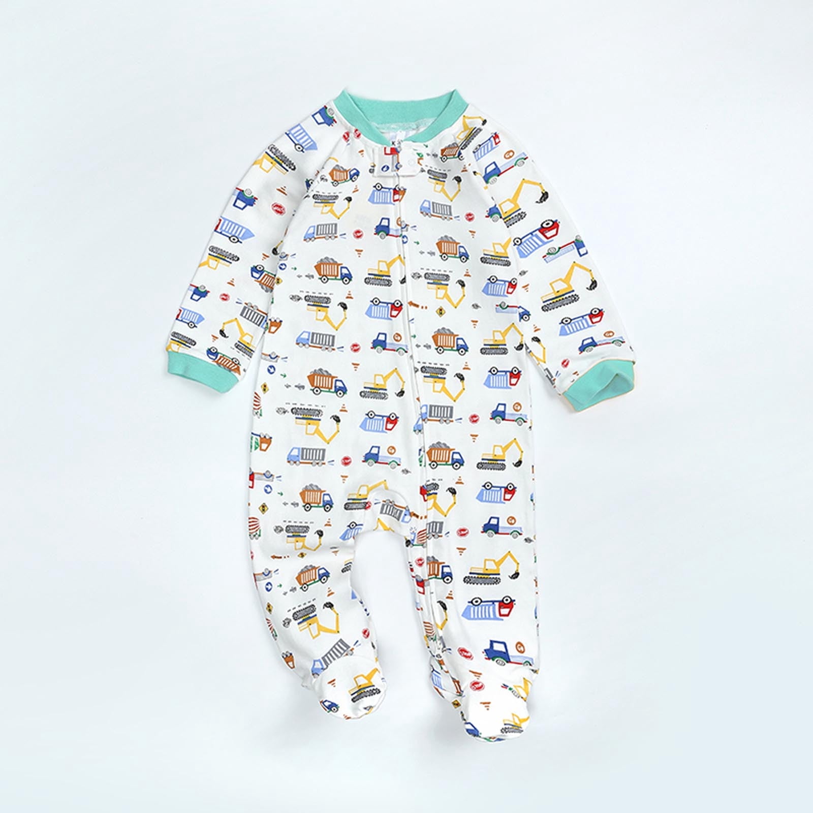 Rciityk Green Baby Boys Girls Romper Baby Footed Pajamas with Mitten ...