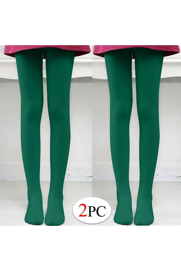 Green Opaque Tights for Women 80 Denier Semi Soft Footed Tights High Waist Solid Color Pantyhose