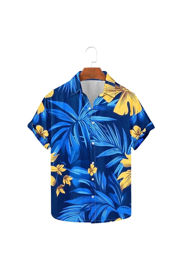 Hawaiian Shirt for Men Tropical Print Short Sleeve Casual Button Up Shirts Summer Beach Shirt Beach Outfits