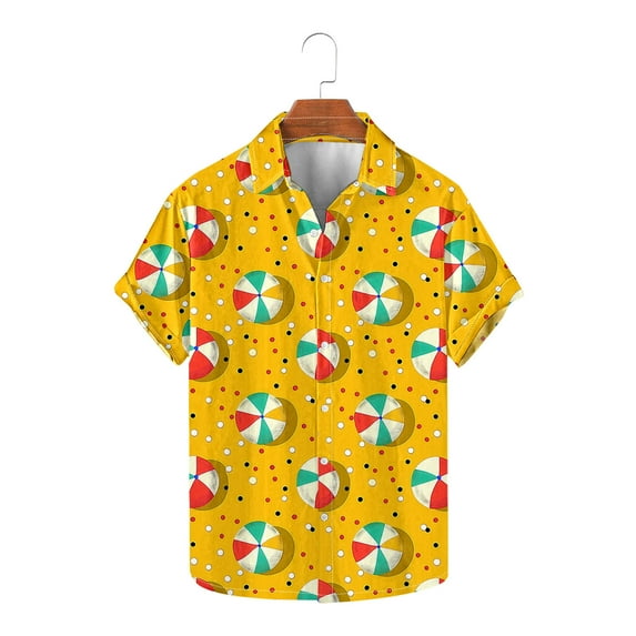 Rciityk Hawaiian Shirt for Men Tropical Short Sleeve Casual Button Up Shirts Summer Beach Shirt Beach Outfits