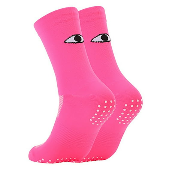 Rciityk Hot Pink Cycling Socks Breathable for Men and Women Middle Canister Socks Unisex Running Sport Crew Socks