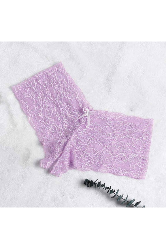 Lace Boyshort Panties for Women Plus Size Crotchless Panties Lace Cut Out Soft Breathable Panties