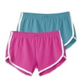 thumbnail image 1 of Rciityk Light Blue Women's Dolphin Sport Shorts Workout Elastic Waist Loungewear Shorts Summer Casual Yoga Shorts 2pc, 1 of 2
