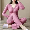 thumbnail image 1 of Rciityk Maternity Nursing Pajamas Set Short Sleeve Breastfeeding Sleepwear Double Layer Postpartum Top and Pants Set, 1 of 5