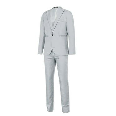 Rciityk Men's 2 Piece Suit One Button Slim Formal Wedding Prom Suits Blazer with Pants Set Classic Solid Tuxedo Suit Business Dress - Spring/Summer Savings Clearance
