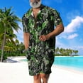 thumbnail image 1 of Rciityk Men's Hawaiian 2-Piece Short Set Wear Short Sleeve Vacation Outfits Floral Button Down Shirts and Shorts, 1 of 9
