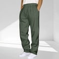 thumbnail image 1 of Rciityk Men's Sweatpants Cargo Pants Drawstring Baggy Athletic Jogging Pants Solid Color Elastic Waist Workout Open Bottom Pants with Pockets, 1 of 5