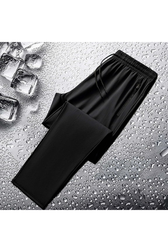 Men's Track Pants Casual Elastic Waist Quick Dry Pants Lightweight Athletic Workout Joggers Sports Pants