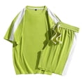 thumbnail image 1 of Rciityk Mens Short Sets Summer Colorblocking Breathable Short Sleeve Top and Drawstring Shorts Tracksuit Casual Loose Crew Neck T Shirt 2 Piece, 1 of 6
