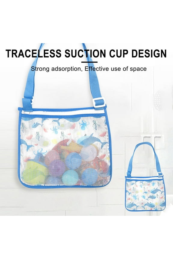 Mesh Beach Bags with Zipper, Mesh Seashell, Shelling Collecting Tools Travel Sand Toys Storage Bucket for Sandbox,Beach Vacation Essentials for Kids - Summer Savings Clearance