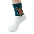 thumbnail image 1 of Rciityk Navy Christmas New Snowman Santa Claus Socks Winter Soft Warm Fleece Cute Crew Socks Adult Christmas Holiday Socks, 1 of 2