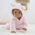 thumbnail image 1 of Rciityk Newborn Baby Jumpsuit Solid Fleece Crewneck Rompers Winter Casual Long Sleeve Button Warm Snowsuit for 0-12Months Christmas Gifts - Fall/Winter Savings Clearance, 1 of 4