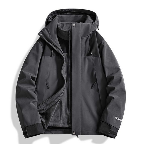 Rciityk Rain Jacket Women Casual Lightweight Long Sleeve Water Wind Breaker Jacket Fashion Zip Up Lapel Detachable Raincoat with Pockets - Fall/Winter Savings Clearance