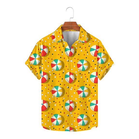 Rciityk Short Sleeve Hawaiian Shirts for Men Casual Button Up Shirt Summer Tropical Vacation Beach Shirts for Hawaii Party