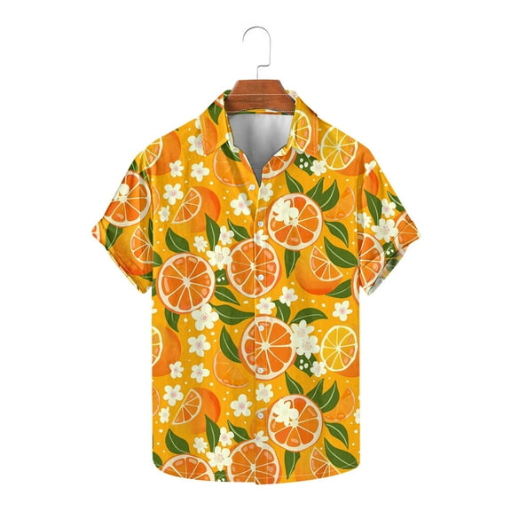 Rciityk Short Sleeve Hawaiian Shirts for Men Casual Button Up Shirt Summer Tropical Vacation Beach Shirts for Hawaii Party