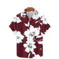 thumbnail image 1 of Rciityk Summer Shirts for Men Short Sleeve Button Up Hawaiian Shirt Tropical Printed Casual Vacation Beach Bigs and Talls Shirt, 1 of 5