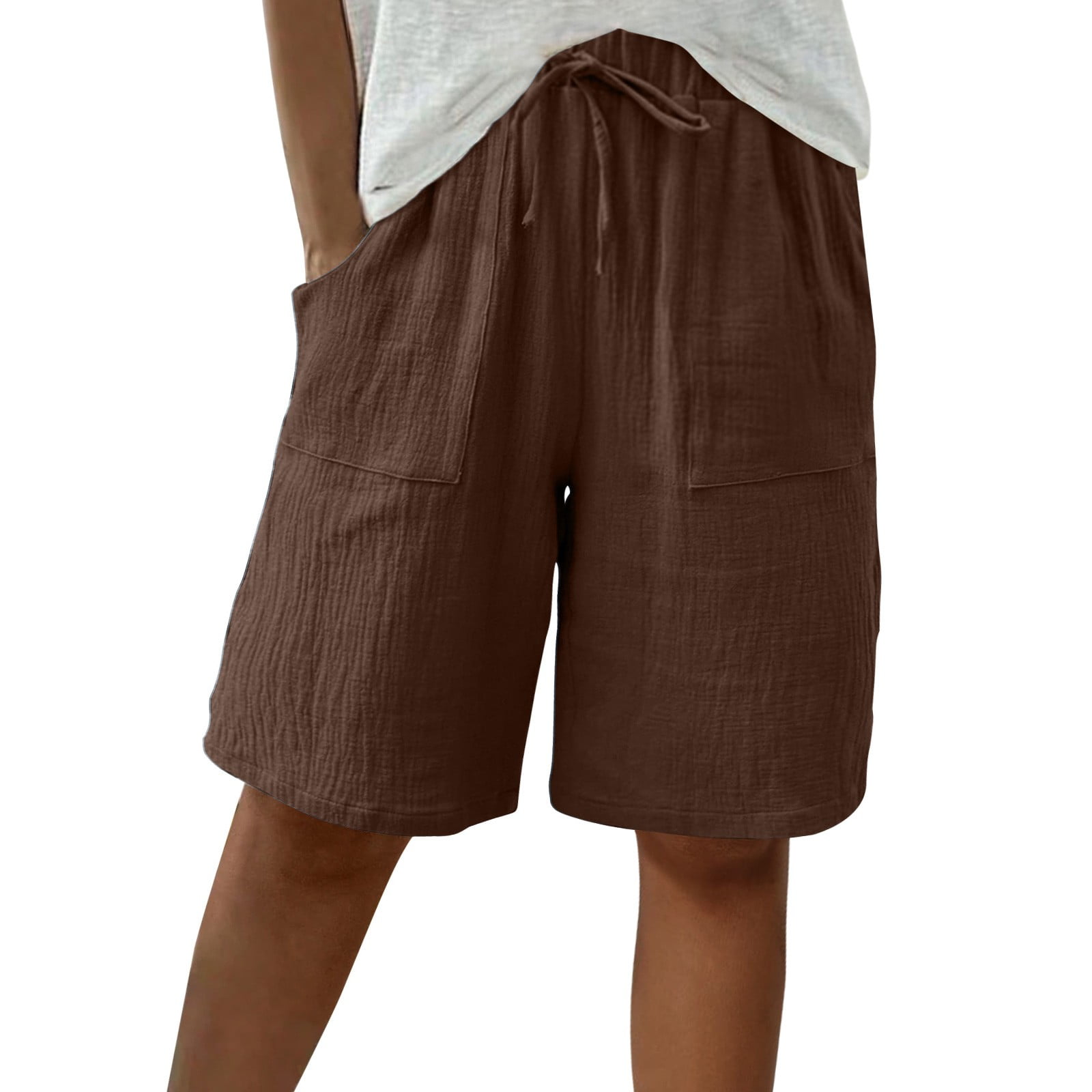 Rciityk Plus Size Shorts for Women Casual Loose Bermuda Shorts