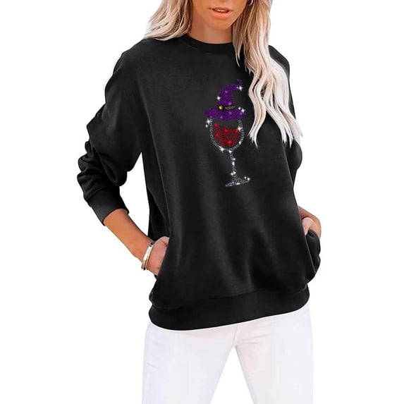 Rciityk Sweatshirt for Women Daily Casual Loose Funny Cute Christmas Printed Blouse Fall Long Sleeve Crew Neck Pullover Tops