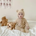 thumbnail image 1 of Rciityk Toddler Boys Girls Rompers Fall Clothes Baby Girls Boys Footless Pajamas Jumpsuits Unisex Infant Crew Neck Button Up Long Sleeve Sleep and Play, 1 of 6
