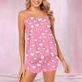 thumbnail image 1 of Rciityk Valentines Shorts Pjs Sets for Woman Cute Heart Print Spaghetti Strap Tank Tops with Shorts Pajama Sets Lounges Ladies Cami Pajama Set, 1 of 4