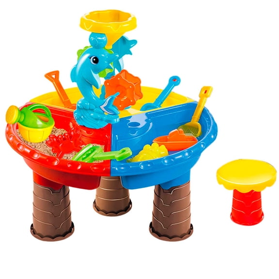 Rciityk Water Table for Toddlers 1-3 - 3 in 1 Kids Water and Sand Outdoor Activity Sensory Toy Include 25 Pcs Accessories - Summer Beach Pool Backyard Toy - Gifts for Boys Girls 1.5+ Years Old
