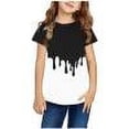 thumbnail image 1 of Rciityk White Boys Girls Shirts Summer Clothes Casual Short Sleeve T-Shirt Toddler Kids Round Neck colour blocking Tee Tops for 9-10 Years, 1 of 6