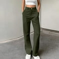 thumbnail image 1 of Rciityk Wide Leg Pants Woman Casual High Waisted Cargo Pants Lightweight Baggy Straight Relaxed Trousers with Pockets Fall Outfits, 1 of 8