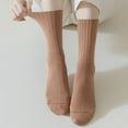 thumbnail image 1 of Rciityk Women's Crew Socks Casual Socks LightWeight Thin Casual Calf Socks Solid Color Socks, 1 of 7