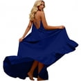thumbnail image 1 of Rciityk Women's Dresses Sleepwear Loose Fits Hem with Pleateds Adjustable Neck Spaghetti Straps Skirt Solid Color Soft Nightdress Loungewear, 1 of 7