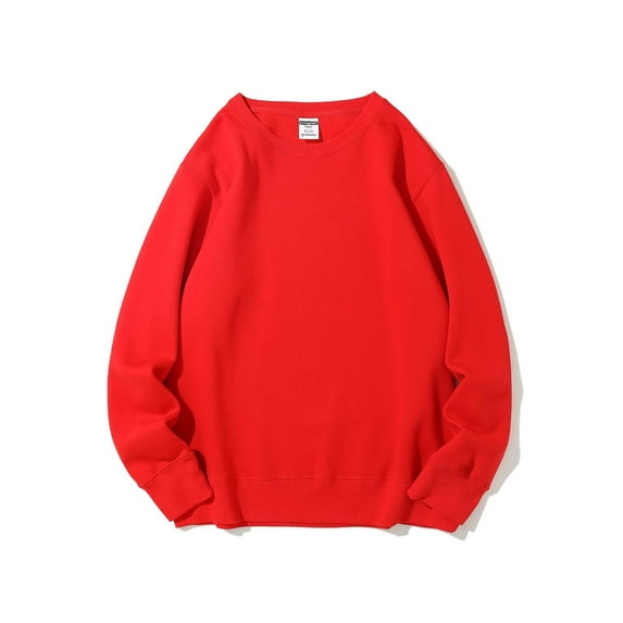 Rciityk Women's Fashion Fleece Sweatshirts Fall Winter Casual Long Sleeve Sweatshirt Solid Crew Neck Pullover Sweaters - Fall/Winter Savings Clearance