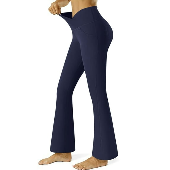 Rciityk Women's Leggings High Waisted Yoga Boot Cut Long Yoga Pants for Women Tall Stretch Elastic Waist Yoga Pant
