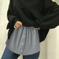 thumbnail image 1 of Rciityk Women's Mini Adjustable Shirt Extender Lower Sweep Fake Mini Skirt Half Length Underskirt with Buttons, 1 of 8