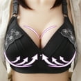 thumbnail image 1 of Rciityk Women's Plus Size Bra Lace Stitching Non-Steel Ring Push Up Underwear Bra Soft Casual Brass, 1 of 4
