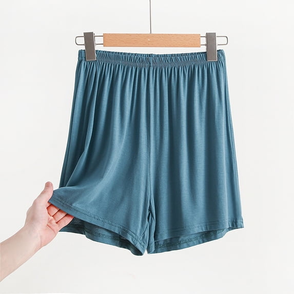 Rciityk Women's Summer Pajama Shorts Casual Loose Solid Soft Sleep Shorts Modals Thin 5 Quarter Athletic Shorts
