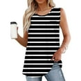 thumbnail image 1 of Rciityk Women's Summer Tank Tops Pleated Round Neck Sleeveless Tops Casual Tunics Loose Fits Blouses for Ladies, 1 of 4
