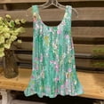thumbnail image 1 of Rciityk Women's Tank Tops Dressy Casual Sleeveless Tunic Shirts Summer Tops Crew Neck Floral Print Loose Fits Blouses, 1 of 5