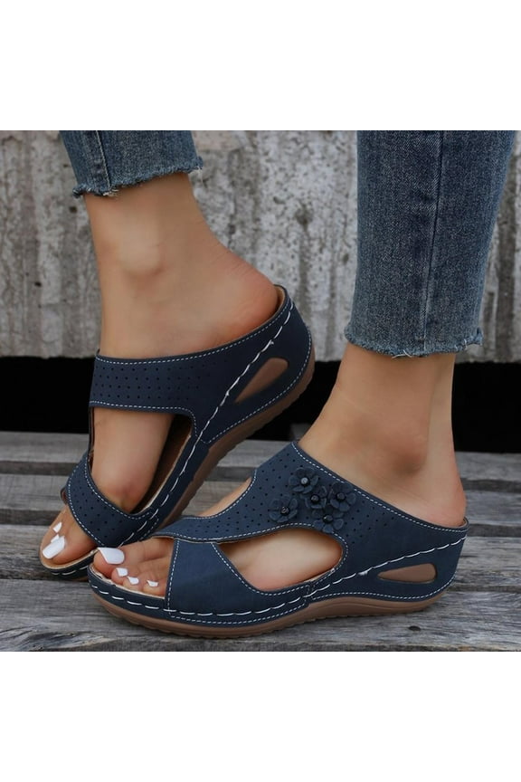 Women's Wedge Sandals Orthopedic Sandals For Beach Slippers With Arch Support Anti-Slip Breathable Vintage Shoes - Summer's Best Shoes