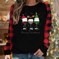 thumbnail image 1 of Rciityk Womens Christmas Tops Casual Cute Wine Glass Santa Hat Printed Crewneck Pullover Sweaters Winter Long Sleeve Sweatshirt Christmas Gifts, 1 of 7
