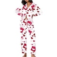 thumbnail image 1 of Rciityk Womens Loungewear Set - Valentines Day Cute Heart Print Button Up Long Sleeve with Long Pants Pjs Sets - Pajama Sets for Women 2 Piece, 1 of 6