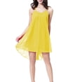 thumbnail image 1 of Rciityk Womens Sleeveless Nightgown Solid Crew Neck Pleated Chiffon House Dress Casual Loose lowy Chiffon Knee High Sleep Dress Loungewear, 1 of 3